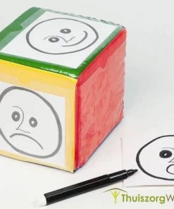 Adhome Zachte Dobbelsteen XL Met Insteekzakjes - 16 X 16 Cm