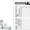 Barkleydeal Yahtzee Scoreblok + 10x Witte Dobbelstenen | Spel Voor Op Reis | Scoreblock | Spelletjes | Dobbelspellen | Spellen