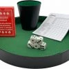 Djeals.nl Yahtzee + Dobbelsteenbak + Kaartenset - Dobbelset - Dobbelbak - Pokerpiste - Pitjesbak - Dobbelspel/Gezelschapsspel Voor Kinderen/Volwassenen - Dobbelstenen - Spel - Kunstleer