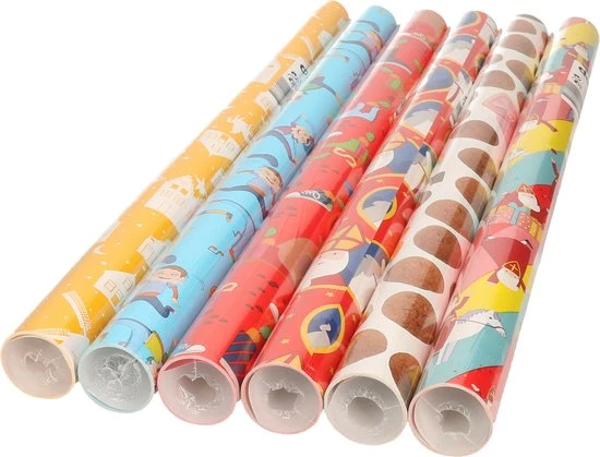 Merkloos Sinterklaas Spel Gele Dobbelsteen En 3x Inpakpapier Rollen - Pakjesavond Sinterklaasspel Dobbelstenen En Cadeaupapier Set 6 Merkloos Sinterklaas Spel Gele Dobbelsteen En 3x Inpakpapier Rollen - Pakjesavond Sinterklaasspel Dobbelstenen En Cadeaupapier Set - Afbeelding 6