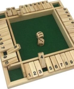 Shut The Box - 4 Spelers - Dobbelspel - Inclusief Dobbelstenen - Houten Spel - Houten Speelgoed - Kansspel - Bordspellen - Kansspel - Reisspel - Drankspel - Daily Playground - Sinterklaas - Cadeau -Dobbel Spellen Winkel 550x420