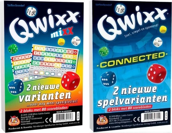 Merkloos Spellenbundel - 2 Stuks - Dobbelspel - Qwixx Mixx & Qwixx Connected 1 Merkloos Spellenbundel - 2 Stuks - Dobbelspel - Qwixx Mixx & Qwixx Connected