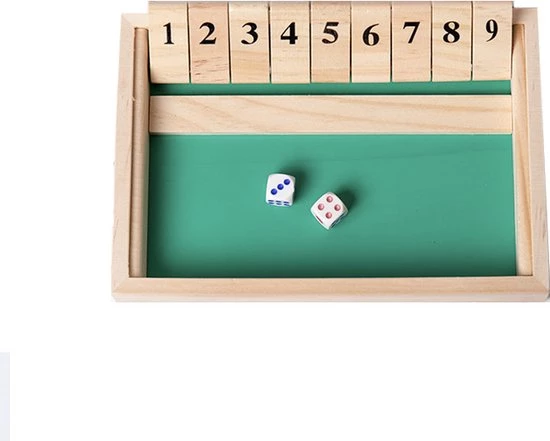 Sharp Games Shut The Box | Hout | Inclusief Dobbelstenen | Houten Spel | Dobbelspel | Kansspel | Drankspel | Reisspel | Rekenspel 8 Sharp Games Shut The Box | Hout | Inclusief Dobbelstenen | Houten Spel | Dobbelspel | Kansspel | Drankspel | Reisspel | Rekenspel - Afbeelding 8