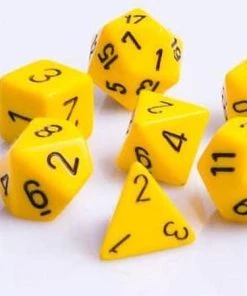 Chessex Polydice / Dobbelstenen Set Geel Met Zwart