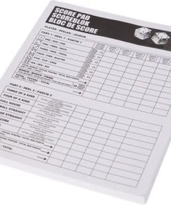 LBB - Yahtzee Set - Scoreblok & 10 Dobbelstenen - 100 Pagina's - Spel - Reiseditie - Yathzee