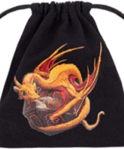 Q Workshop Adorable Dragon Dice Bag - Black And Orange