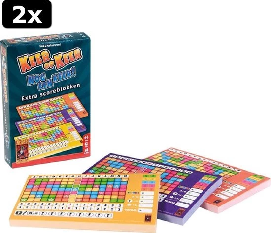 999 Games 2x Scoreblokken Keer Op Keer Drie Stuks Level 2, 3 En 4 Dobbelspel 2 999 Games 2x Scoreblokken Keer Op Keer Drie Stuks Level 2, 3 En 4 Dobbelspel - Afbeelding 2