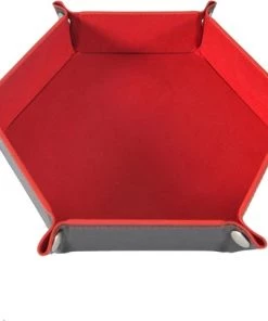 LJP - Dobbelsteenbak - Pitjesbak - Dice Tray - Rood - Dobbelbak - Dobbelpiste - Pokerpiste - Dobbelstenen - Yahtzee