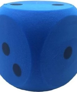 Merkloos Sinterklaas Spel Dobbelsteen Blauw 4 X 4 Cm