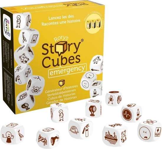 Merkloos Spellenbundel - Dobbelspel - 3 Stuks - Rory's Story Cubes Voyages, Fantasia & Emergency 7 Merkloos Spellenbundel - Dobbelspel - 3 Stuks - Rory's Story Cubes Voyages, Fantasia & Emergency - Afbeelding 7