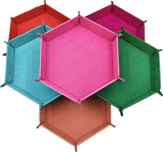 Genvi Dobbelstenenbak Zeshoek Donker Blauw Klein 2 Genvi Dobbelstenenbak Zeshoek Donker Blauw Klein - Afbeelding 2