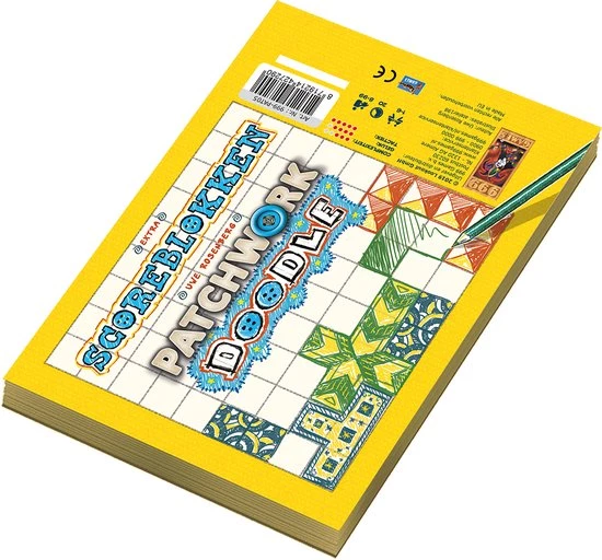 999 Games Scoreblokken Patchwork Doodle Drie Stuks Dobbelspel 2 999 Games Scoreblokken Patchwork Doodle Drie Stuks Dobbelspel - Afbeelding 2