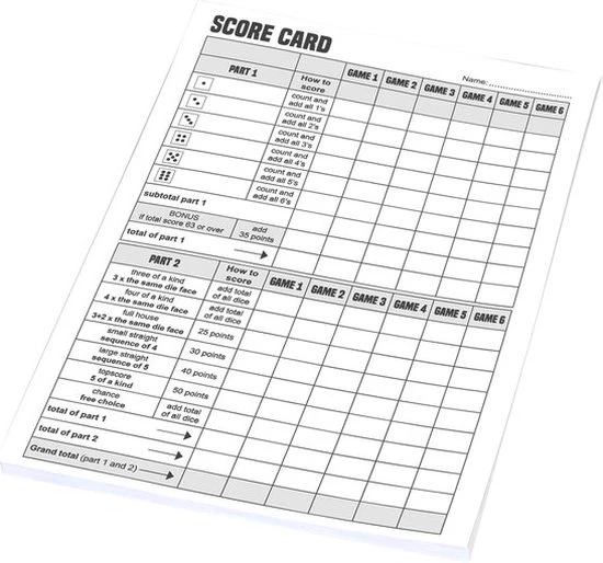 Clown Games Clown Dobbelset + Scoreblok 2 Clown Games Clown Dobbelset + Scoreblok - Afbeelding 2