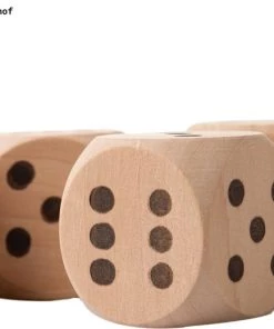 Merk Dobbelspel Hout - XL Dobbelstenen - 5 Stuks -Dobbel Spellen Winkel 550x520 6