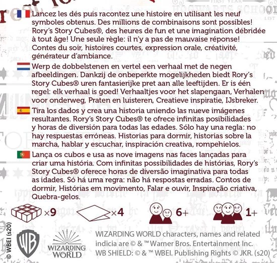 Zygomatic Board Game Studio Rory's Story Cubes Harry Potter - Dobbelspel 5 Zygomatic Board Game Studio Rory's Story Cubes Harry Potter - Dobbelspel - Afbeelding 5