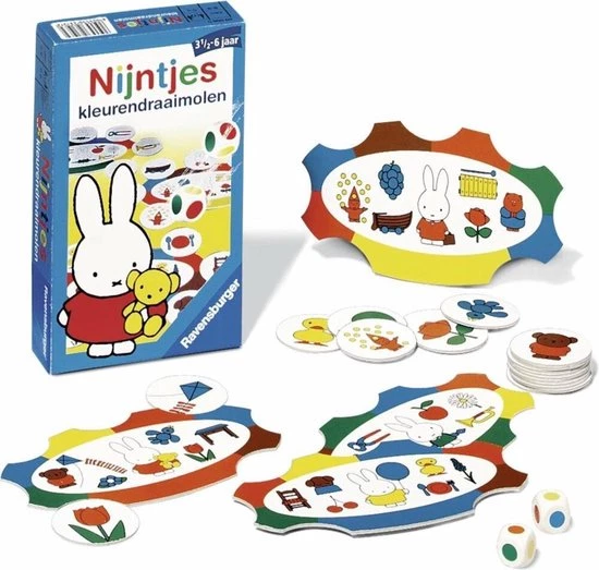 Onbekend Ravensburger Nijntjes Kleurendraaimolen - Pocketspel 2 Onbekend Ravensburger Nijntjes Kleurendraaimolen - Pocketspel - Afbeelding 2