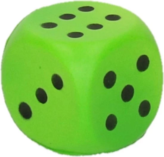 Merkloos Foam Dobbelsteen Groen 4 X 4 Cm 1 Merkloos Foam Dobbelsteen Groen 4 X 4 Cm