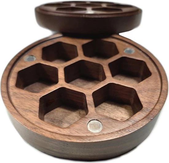 Aesteon Dungeons And Dragons D&D Houten Dice Box | Premium Opbergdoosje | Walnut Wood | Voor Set Van 7 | DnD | High Quality 1 Aesteon Dungeons And Dragons D&D Houten Dice Box | Premium Opbergdoosje | Walnut Wood | Voor Set Van 7 | DnD | High Quality