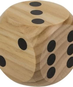 Out Of The Blue 6x Houten Dobbelstenen Van 6 X 6 Cm - Dobbel Spellen/spelletjes