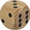 Out Of The Blue 1x Houten Dobbelstenen Van 6 X 6 Cm - Dobbel Spellen/spelletjes
