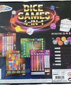 Grafix | Dice Games 4-in-1 Dobbelspellen | Gezelschapsspel Voor Kinderen En Volwassenen | Combinatie Van Tactiek- En Geluk -Dobbel Spellen Winkel 550x538 1