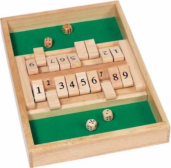 Goki Dobbelspel: SHUT The BOX 34x23,5 Cm, In Hout, In Doosje, 6+ 3 Goki Dobbelspel: SHUT The BOX 34x23,5 Cm, In Hout, In Doosje, 6+ - Afbeelding 3
