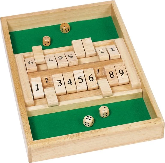Goki Dobbelspel: SHUT The BOX 34x23,5 Cm, In Hout, In Doosje, 6+ 2 Goki Dobbelspel: SHUT The BOX 34x23,5 Cm, In Hout, In Doosje, 6+ - Afbeelding 2
