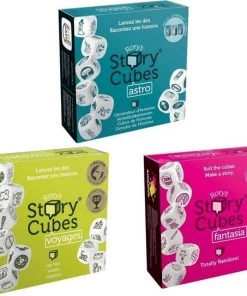 Asmodee Spellenbundel - Dobbelspel - 3 Stuks - Rory's Story Cubes Voyages, Fantasia & Astro