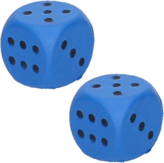 Merkloos Set Van 4x Stuks Foam Dobbelsteen Blauw 4 X 4 Cm - Speelgoed Dobbelstenen 1 Merkloos Set Van 4x Stuks Foam Dobbelsteen Blauw 4 X 4 Cm - Speelgoed Dobbelstenen