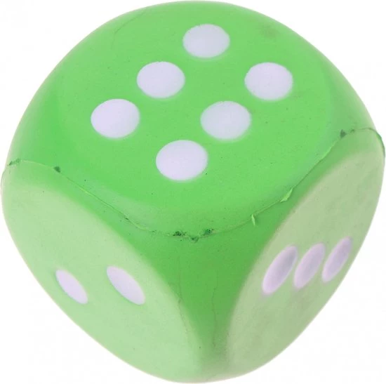 Johntoy Foam Dobbelsteen 7,5 Cm Groen 1 Johntoy Foam Dobbelsteen 7,5 Cm Groen