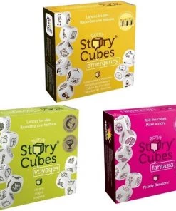 Asmodee Spellenbundel - Dobbelspel - 3 Stuks - Rory's Story Cubes Voyages, Fantasia & Emergency