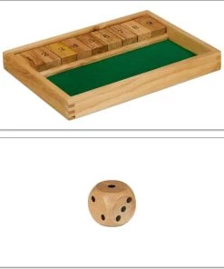 Relaxdays Shut The Box Dobbelspel - Klipp Klapp - Houten Gezelschapsspel - Rekenspel -Dobbel Spellen Winkel 550x549 9
