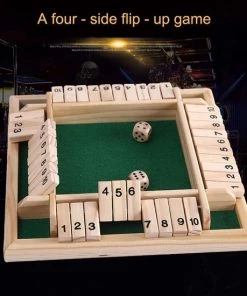 Deluxe HB Sluit De Doos - Zinaps Deluxe 4-Player Sluit De Doos Houten Tafel Game Classic Dice Game Board Toy, Brown- (WK 02127) -Dobbel Spellen Winkel 550x550 104