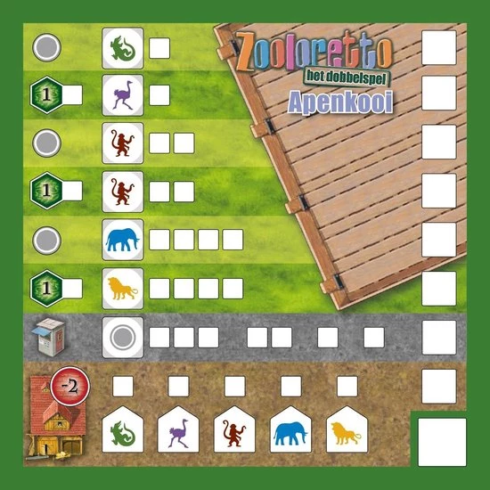 White Goblin Games Variatiebloks Voor Zooloretto Het Dobbelspel Trio - Uitbreiding 2 White Goblin Games Variatiebloks Voor Zooloretto Het Dobbelspel Trio - Uitbreiding - Afbeelding 2