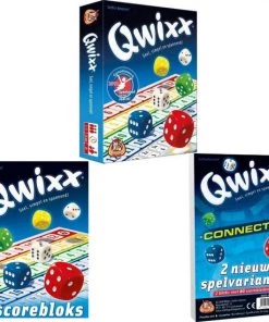 Merkloos Spellenbundel - 3 Stuks - Dobbelspel - Qwixx & 2 Extra Scoreblocks & Qwixx Connected