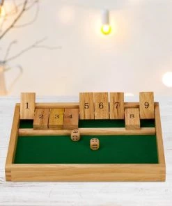 Relaxdays Shut The Box Dobbelspel - Klipp Klapp - Houten Gezelschapsspel - Rekenspel -Dobbel Spellen Winkel 550x550 164
