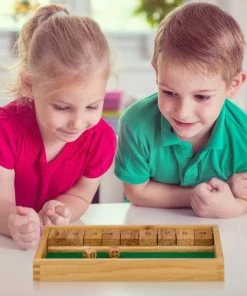 Relaxdays Shut The Box Dobbelspel - Klipp Klapp - Houten Gezelschapsspel - Rekenspel -Dobbel Spellen Winkel 550x550 165