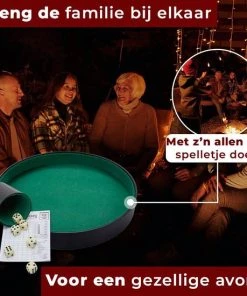 HOT Games Yathzee + Dobbelsteenbak - Incl. Yathzee Scoreblok, Beker En Pokerpiste / Dobbelstenenset - Dobbelbak - Dobbelspellen - Dice Tray - Cadeau Tip !! -Dobbel Spellen Winkel 550x550 20
