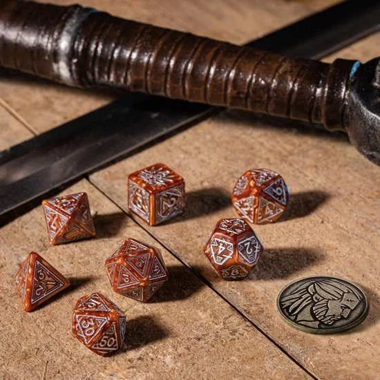 Q Workshop Witcher Polydice Set - Geralt, The Monster Slayer 2 Q Workshop Witcher Polydice Set - Geralt, The Monster Slayer - Afbeelding 2