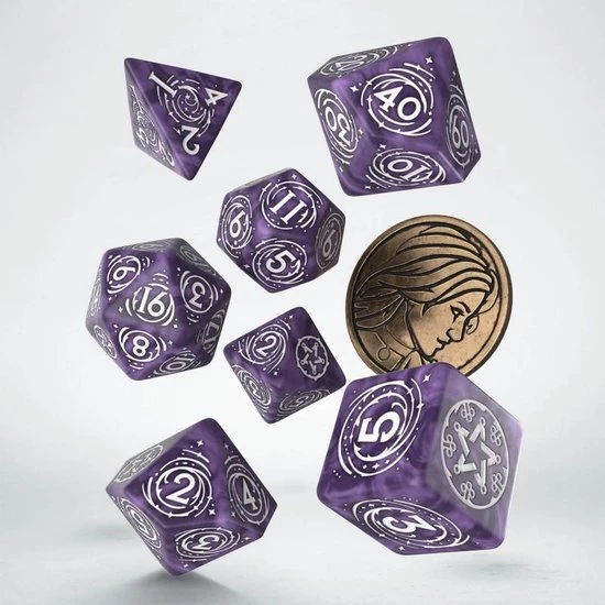 Q Workshop Witcher Polydice Set - Yennefer, Lilac & Gooseberries 1 Q Workshop Witcher Polydice Set - Yennefer, Lilac & Gooseberries