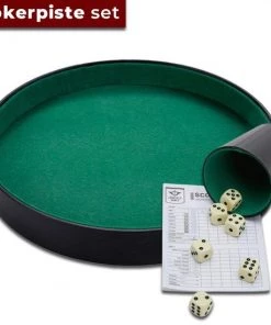 HOT Games Yathzee + Dobbelsteenbak - Incl. Yathzee Scoreblok, Beker En Pokerpiste / Dobbelstenenset - Dobbelbak - Dobbelspellen - Dice Tray - Cadeau Tip !! -Dobbel Spellen Winkel 550x550 22