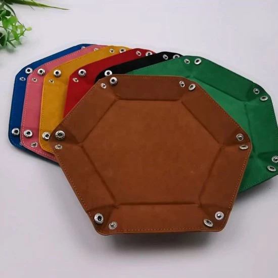 Genvi Dobbelstenenbak Zeshoek Bruin Groot 4 Genvi Dobbelstenenbak Zeshoek Bruin Groot - Afbeelding 4