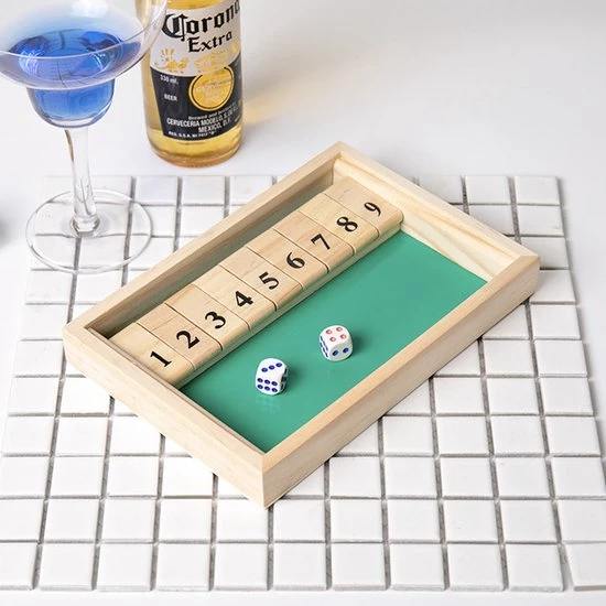Sharp Games Shut The Box | Hout | Inclusief Dobbelstenen | Houten Spel | Dobbelspel | Kansspel | Drankspel | Reisspel | Rekenspel 9 Sharp Games Shut The Box | Hout | Inclusief Dobbelstenen | Houten Spel | Dobbelspel | Kansspel | Drankspel | Reisspel | Rekenspel - Afbeelding 9