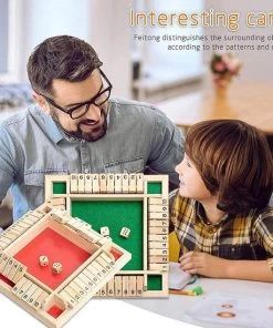 Deluxe HB Sluit De Doos - Zinaps Wooden Board Game, Classic Dice Game Board Toy, Sluit De Doos, Familie Maths Game Voor Kinderen, Houten Tafel Spel, Klassiek- (WK 02127) -Dobbel Spellen Winkel 550x550 6