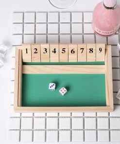 Shagam Shut The Box - Dobbelspel - Hout - Kansspel - Inclusief Dobbelstenen - Drankspel - Houten Spel - Reisspel - Rekenspel -Dobbel Spellen Winkel 550x550 99