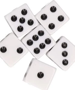 Merkloos Speelgoed Dobbelstenen 24 Stuks Op Blisterkaart - Familiespellen - Dobbelen - Dobbelspellen