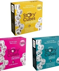 Asmodee Spellenbundel - Dobbelspel - 3 Stuks - Rory's Story Cubes Fantasia, Astro & Emergency