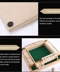 Deluxe HB Sluit De Doos - Zinaps Deluxe 4-Player Sluit De Doos Houten Tafel Game Classic Dice Game Board Toy, Brown- (WK 02127) -Dobbel Spellen Winkel 550x564 2