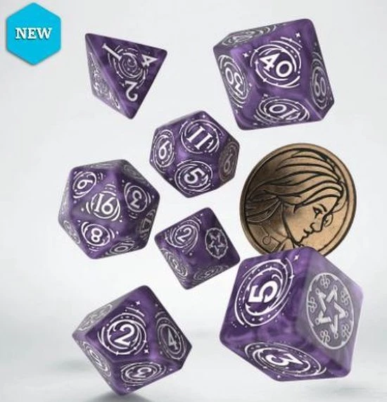 Q Workshop Witcher Polydice Set - Yennefer, Lilac & Gooseberries 3 Q Workshop Witcher Polydice Set - Yennefer, Lilac & Gooseberries - Afbeelding 3