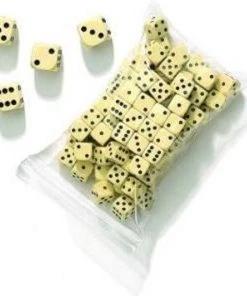 Longfield Darts Longfield Games 100 Dobbelstenen Creme 16mm